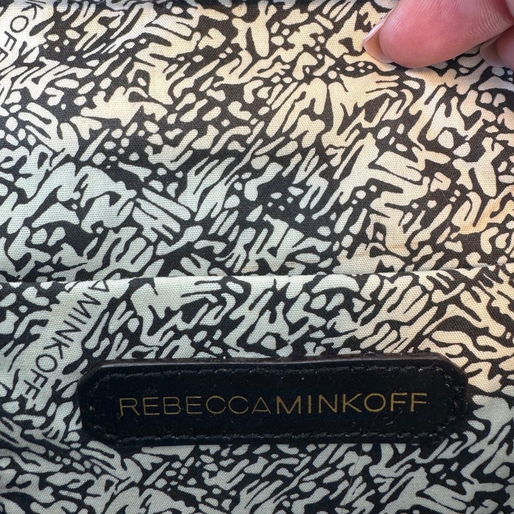 Rebecca Minkoff Chain Strap Blue Quilted Leather Shoulder Bag Magnetic Closure - Picture 7 of 16